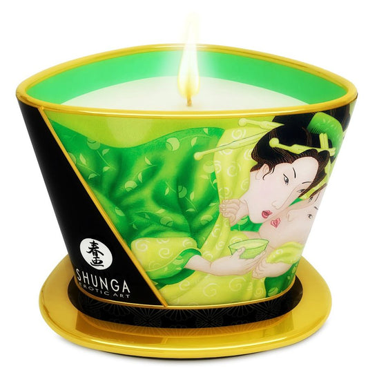 SHUNGA - MINI CARESS BY CANDELIGHT VELA DE MASSAGEM CHÁ VERDE 170 ML