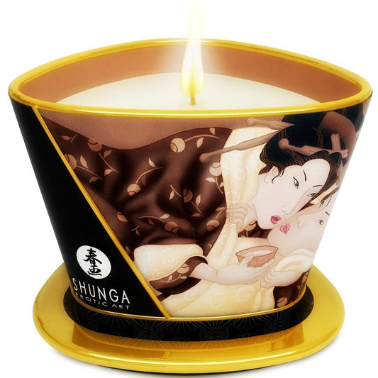 SHUNGA - MINI CARESS BY CANDELIGHT VELA DE MASSAGEM DE CHOCOLATE 170 ML