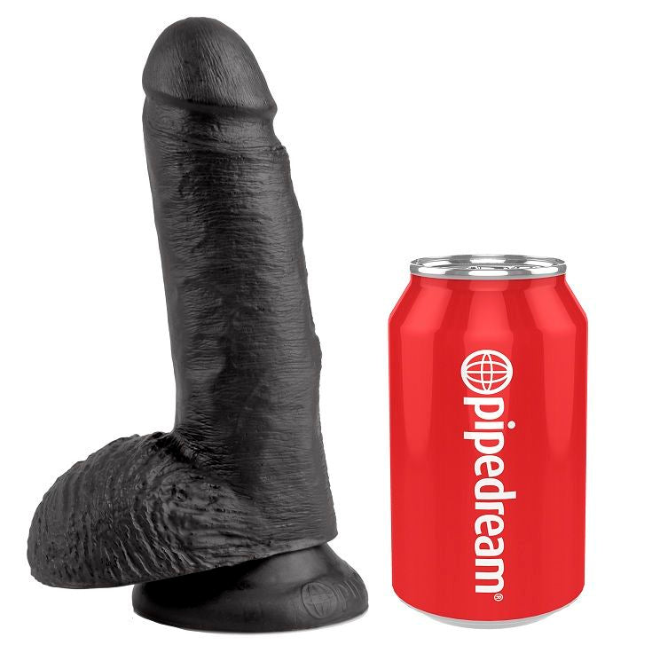 KING COCK - 7 REALISTIC BLACK PENIS 17.8 CM