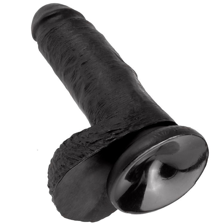 KING COCK - 7 PENE REALISTICO NEGRO 17.8 CM