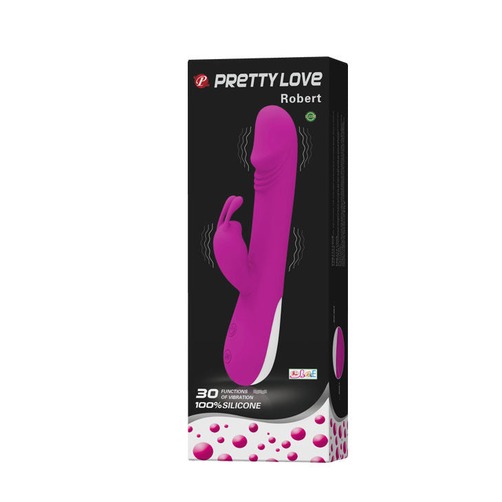 PRETTY LOVE - VIBRADOR DE FLERTE COM ESTIMULADOR DE CLITÓRIS ROBERT