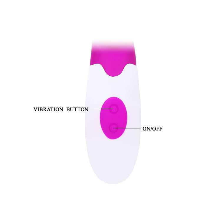 PRETTY LOVE - VIBRADOR DE FLERTE COM ESTIMULADOR DE CLITÓRIS ALVIS