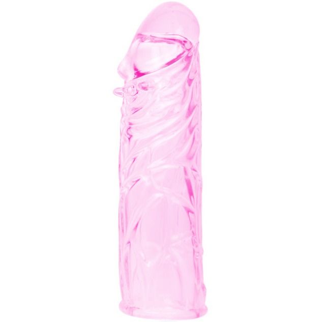 BAILE - PINK SILICONE STIMULATING PENIS COVER 13 CM