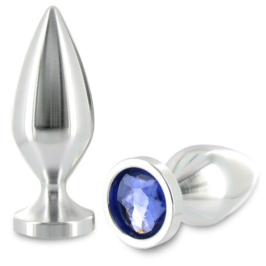 METAL HARD - ANAL PLUG ALIMINUM CRYSTAL COLOR SMALL 5.71 CM