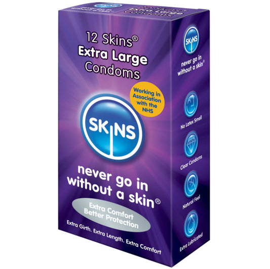 SKINS - PRESERVATIVOS XXL 12 UNIDADES