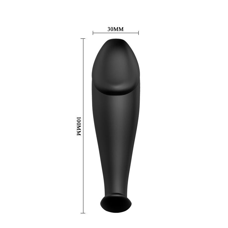 PRETTY LOVE - PLUG ANAL DE SILICONE EM FORMA DE PÊNIS COM 12 MODOS DE VIBRAÇÃO - PRETO