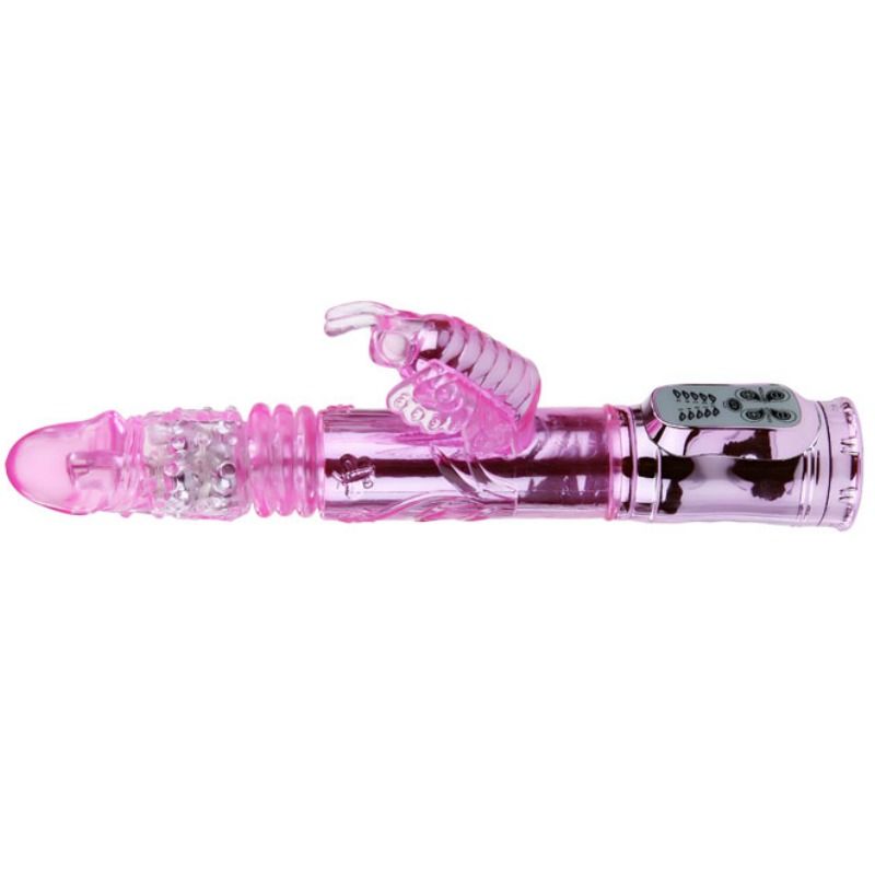 BAILE - VIBRADOR RECARREGÁVEL COM ESTIMULADOR DE BORBOLETA ROTATIVA E PULMÃO