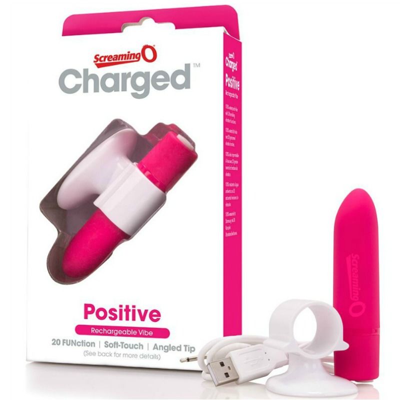 SCREAMING O - POSITIVE PINK RECHARGEABLE MASSAGER