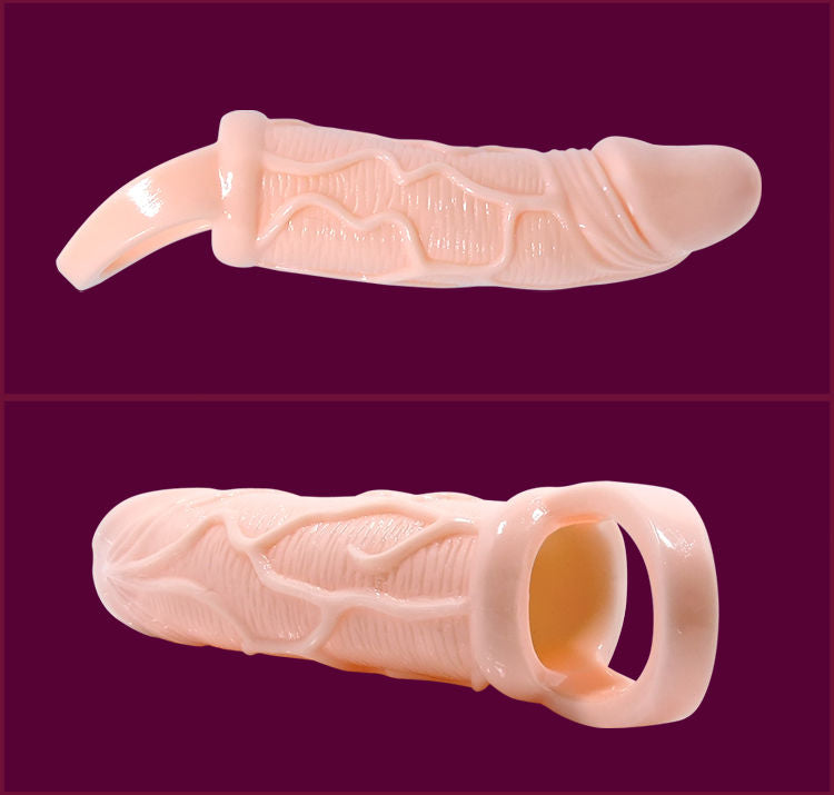 BAILE - VIBRATING PENIS EXTENSION SLEEVE WITH STRAP FOR TESTICLES 13.5 CM