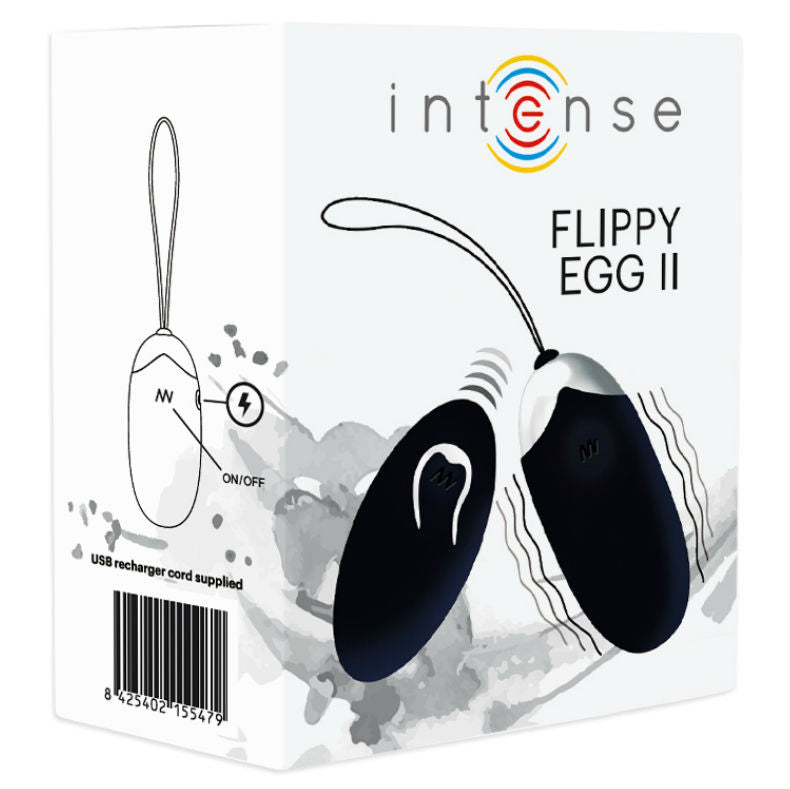 INTENSO - FLIPPY II CONTROLE REMOTO RECARREGÁVEL EGG PRETO