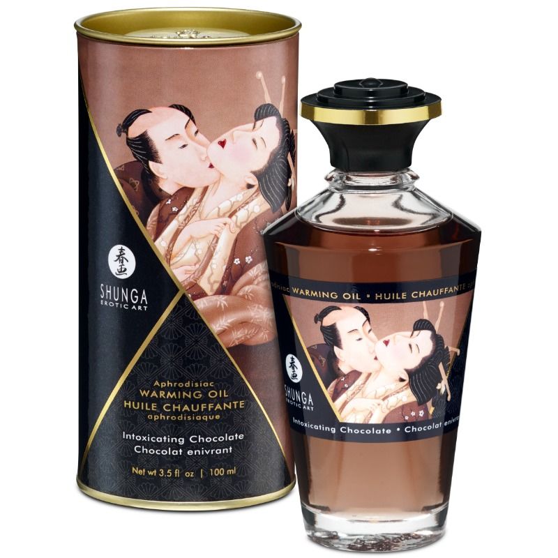 SHUNGA - ÓLEO DE MASSAGEM COM EFEITO CALOR SABOR CHOCOLATE INTENSO 100 ML