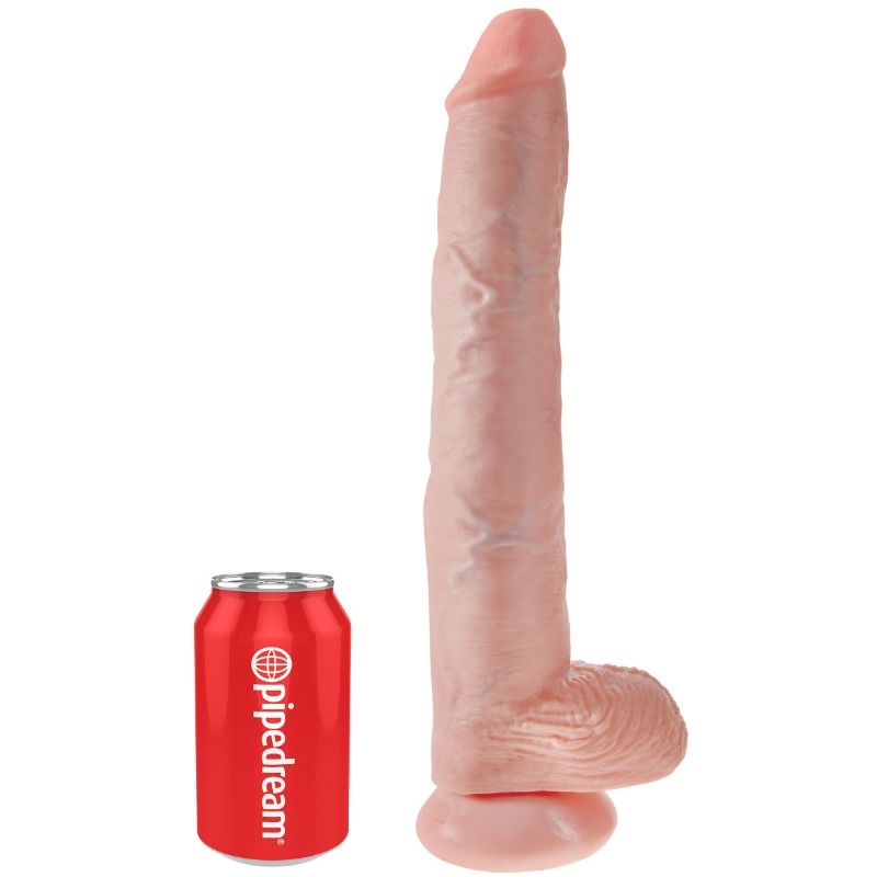 KING COCK - PENIS WITH TESTICLES 35.6 CM NATURAL COLOR