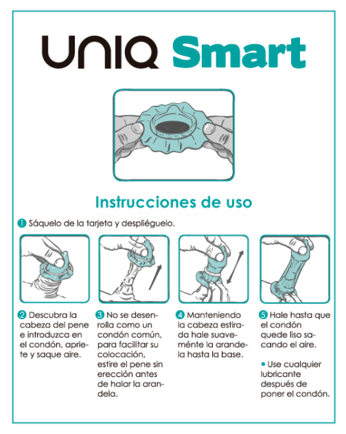 UNIQ - PRESERVATIVOS INTELIGENTES DE PRÉ-EREÇÃO SEM LÁTEX 3 UNIDADES