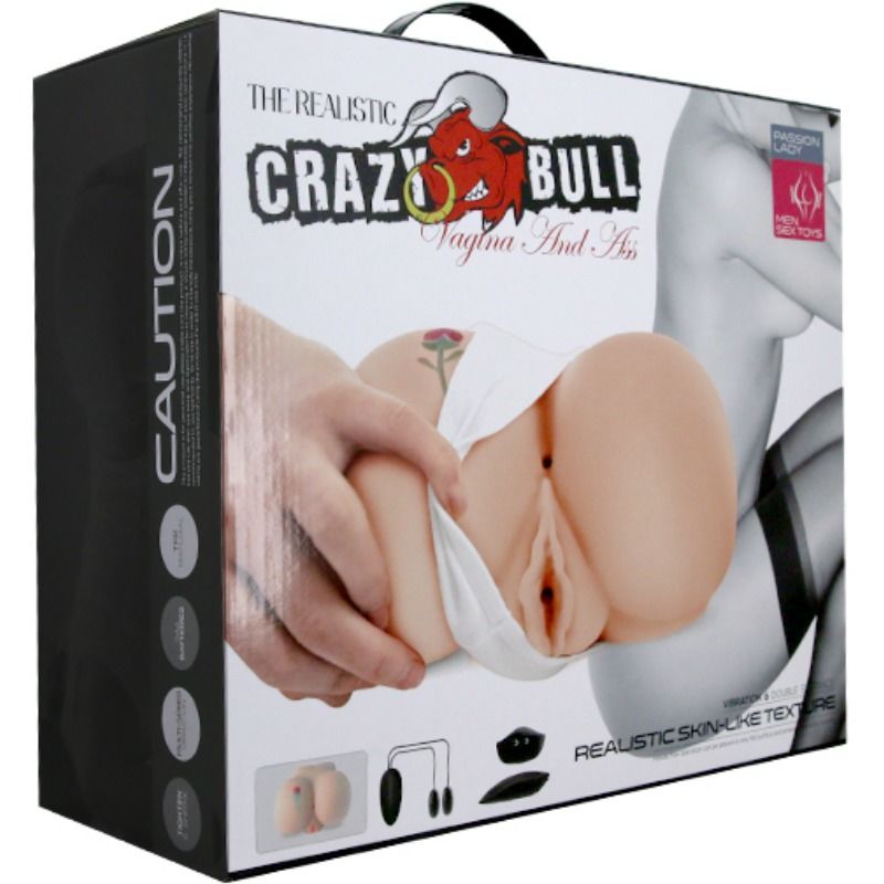 CRAZY BULL - REALISTIC TATTOOED VAGINA AND ANUS WITH VIBRATION