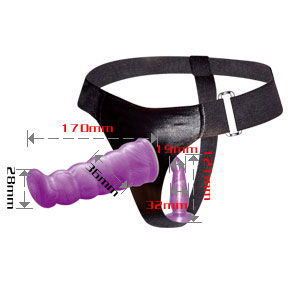 BAILE - LILAC FEMALE ANAL AND VAGINAL HARNESS G-SPOT 17 CM