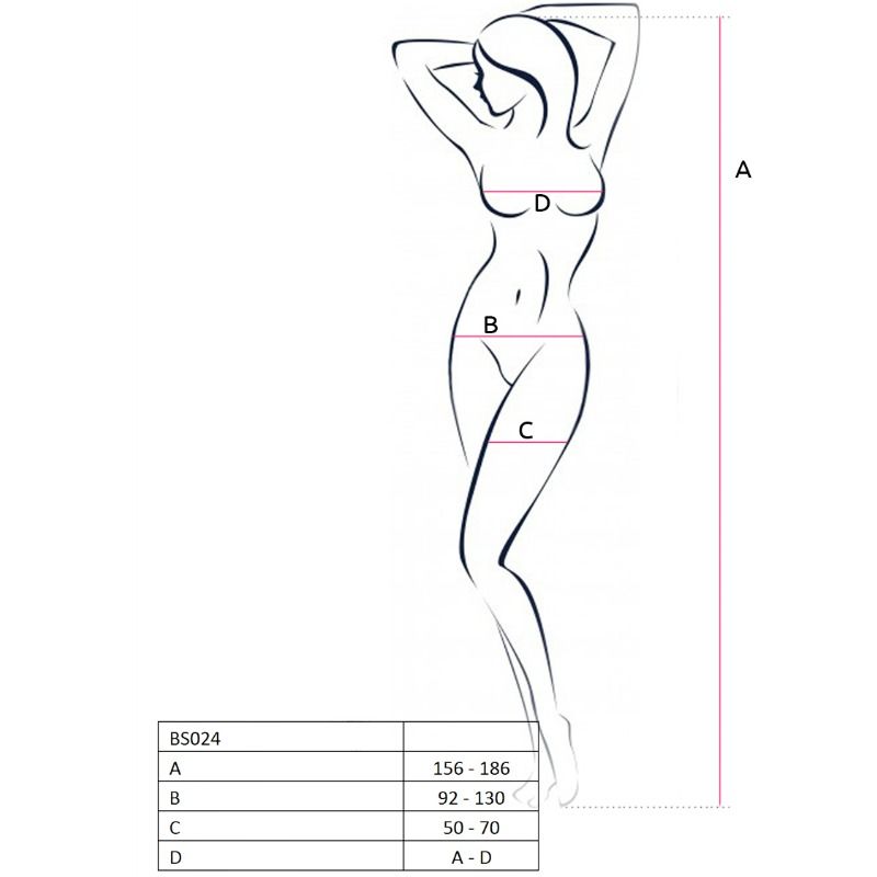 PASSION - MULHER BS024 BODYSTOCKING BRANCO TAMANHO ÚNICO