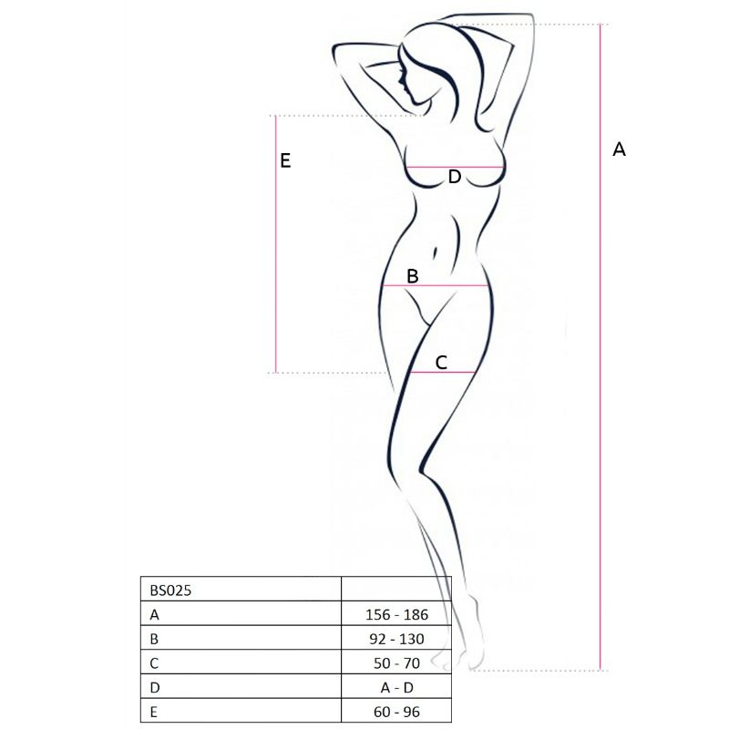 PASSION - WOMAN BS025 BODYSTOCKING STYLE WHITE DRESS ONE SIZE