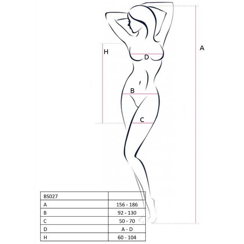 PASSION - WOMAN BS027 WHITE DRESS STYLE BODYSTOCKING ONE SIZE