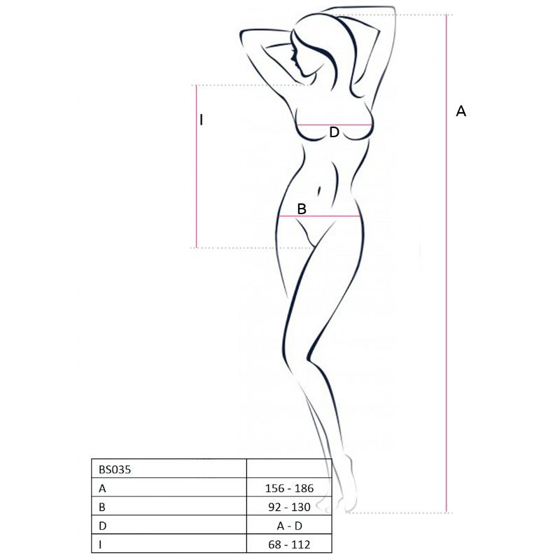 PASSION - MULHER BS035 BODYSTOCKING BRANCO TAMANHO ÚNICO