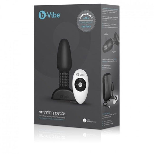 B-VIBE - CONTROLE REMOTO RIMMING ANAL PLUG PETITE PRETO