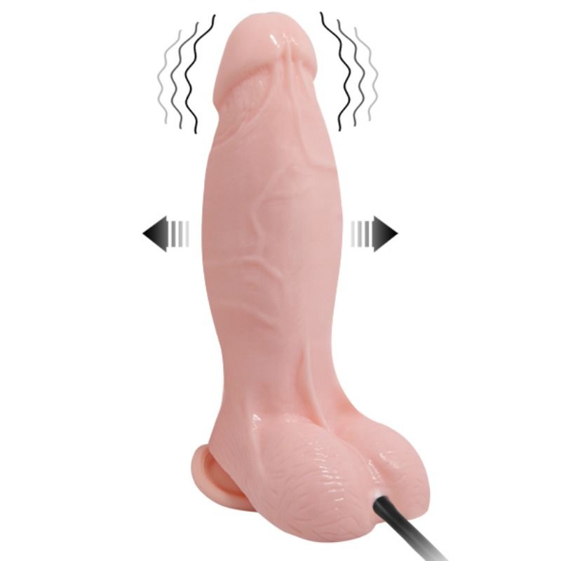 BAILE - DILDO REALISTA VIBRANTE E INFLÁVEL 18,8 CM