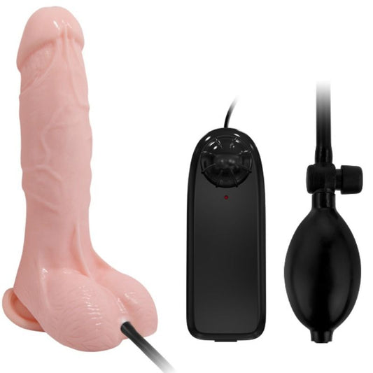 BAILE - DILDO REALISTA VIBRANTE E INFLÁVEL 18,8 CM