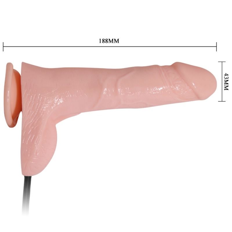 BAILE - DILDO REALISTA VIBRANTE E INFLÁVEL 18,8 CM