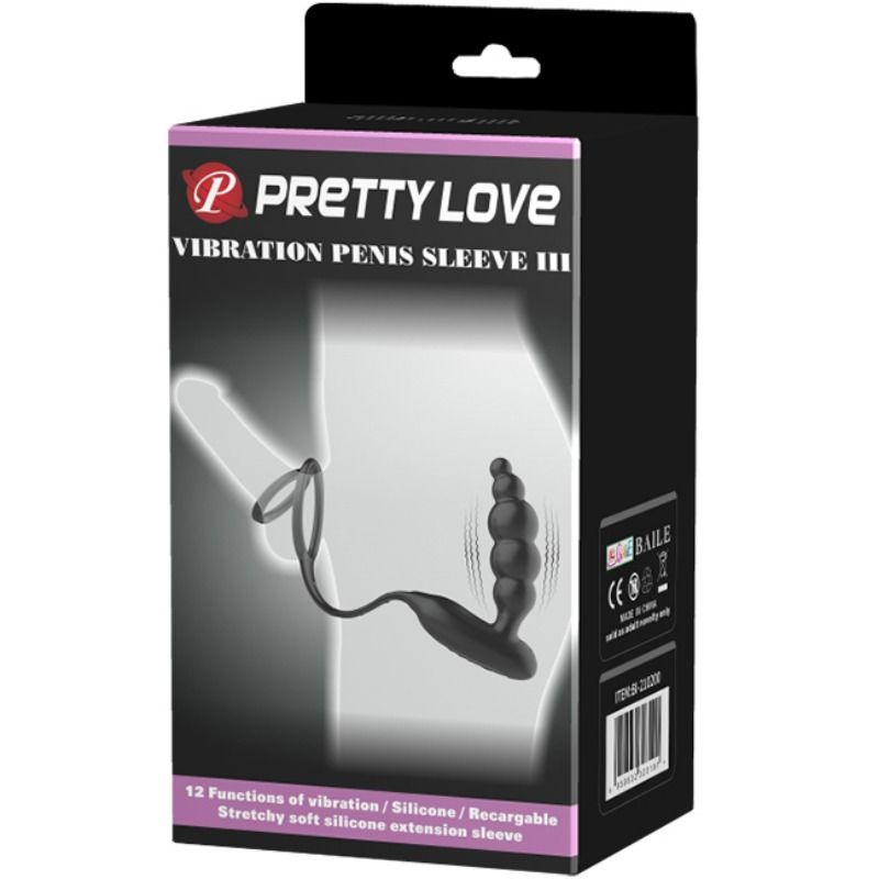 PRETTY LOVE - PENIS RINGS WITH VIBRATING PLUG