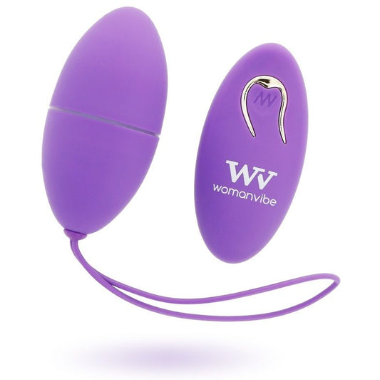 WOMANVIBE - ALSAN EGG CONTROLE REMOTO PRETO SILICONE ROXO