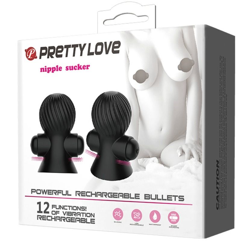 PRETTY LOVE - ESTIMULADORES DE MAMILOS 12 MODOS DE VIBRAÇÃO