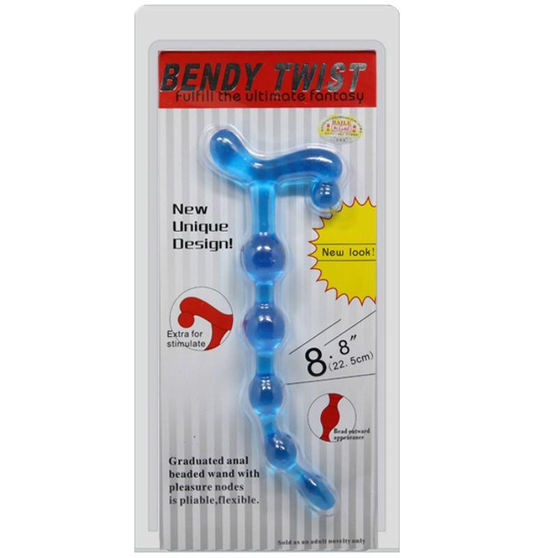 DANCE - BENDY TWIST BLUE ANAL BEADS