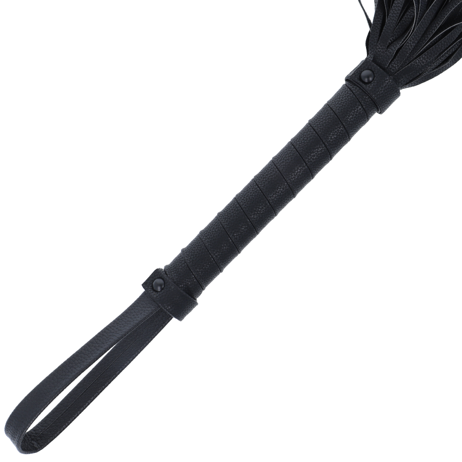 ESCURIDÃO - CHICOTE BONDAGE PRETO 42CM COURO