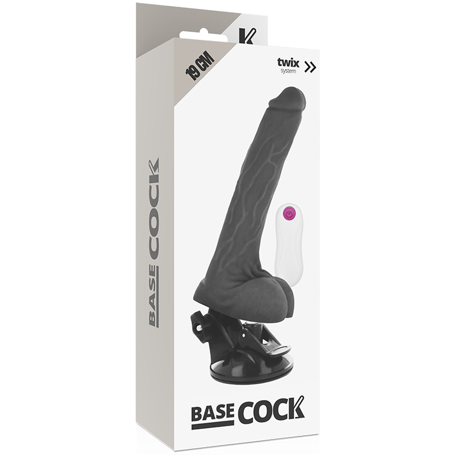 BASECOCK - VIBRADOR REALISTA NATURAL COM CONTROLE REMOTO 19 CM -OU- 4 CM