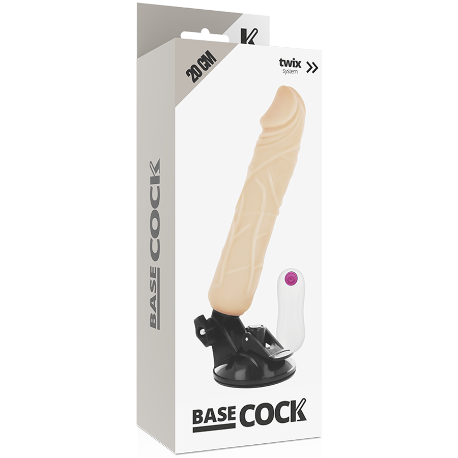 BASECOCK - VIBRADOR REALISTA NATURAL COM CONTROLE REMOTO 20 CM -OU- 4 CM