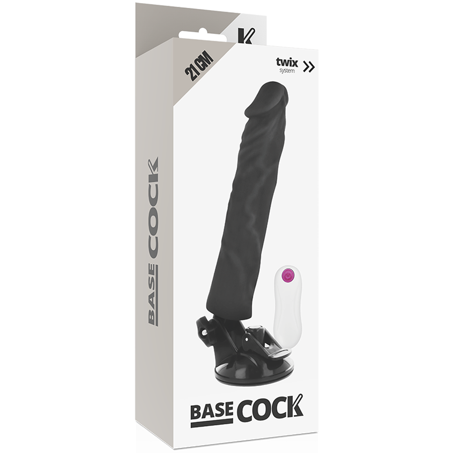 BASECOCK - VIBRADOR REALISTA NATURAL COM CONTROLE REMOTO 21 CM -OU- 4 CM