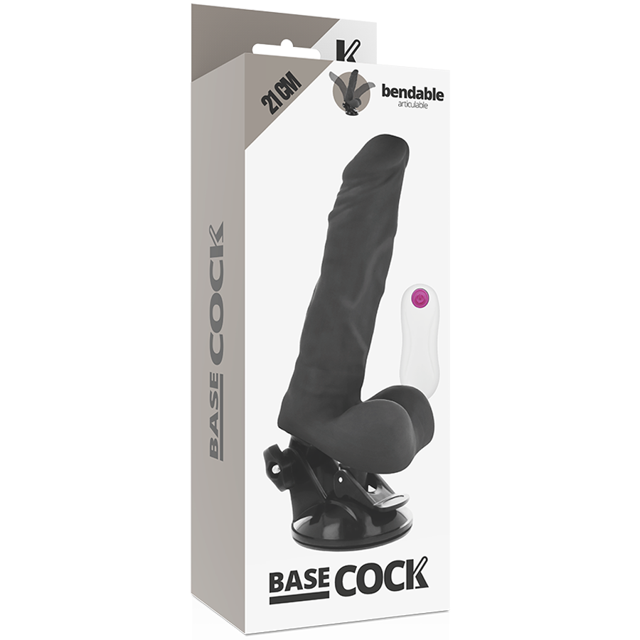 BASECOCK - VIBRADOR ARTICULABLE CONTROL REMOTO NATURAL 21 CM -O- 5 CM