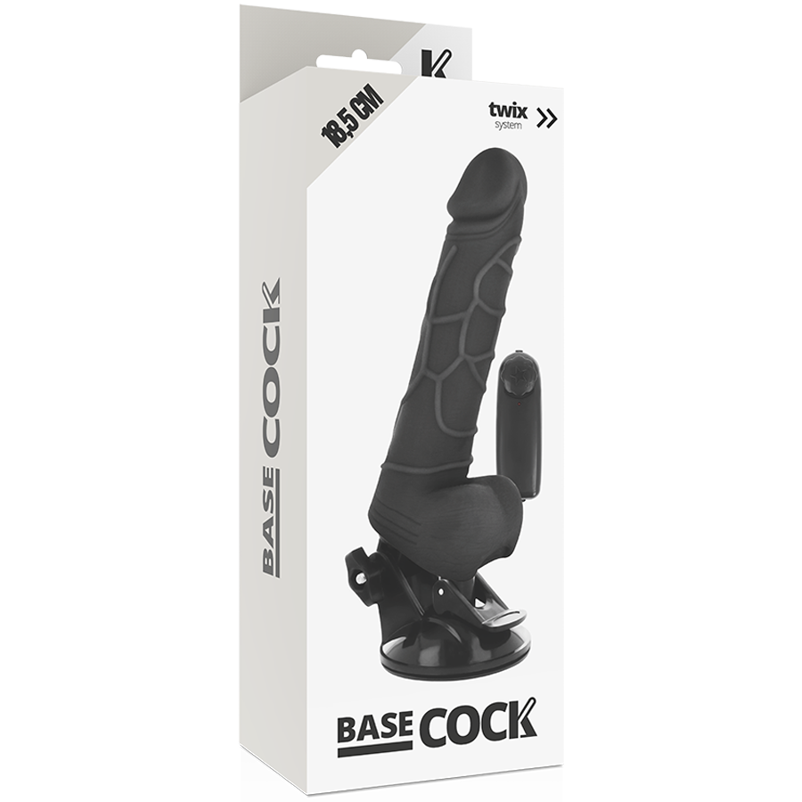 BASECOCK - VIBRADOR REALISTA NATURAL COM CONTROLE REMOTO 18,5 CM -OU- 4CM