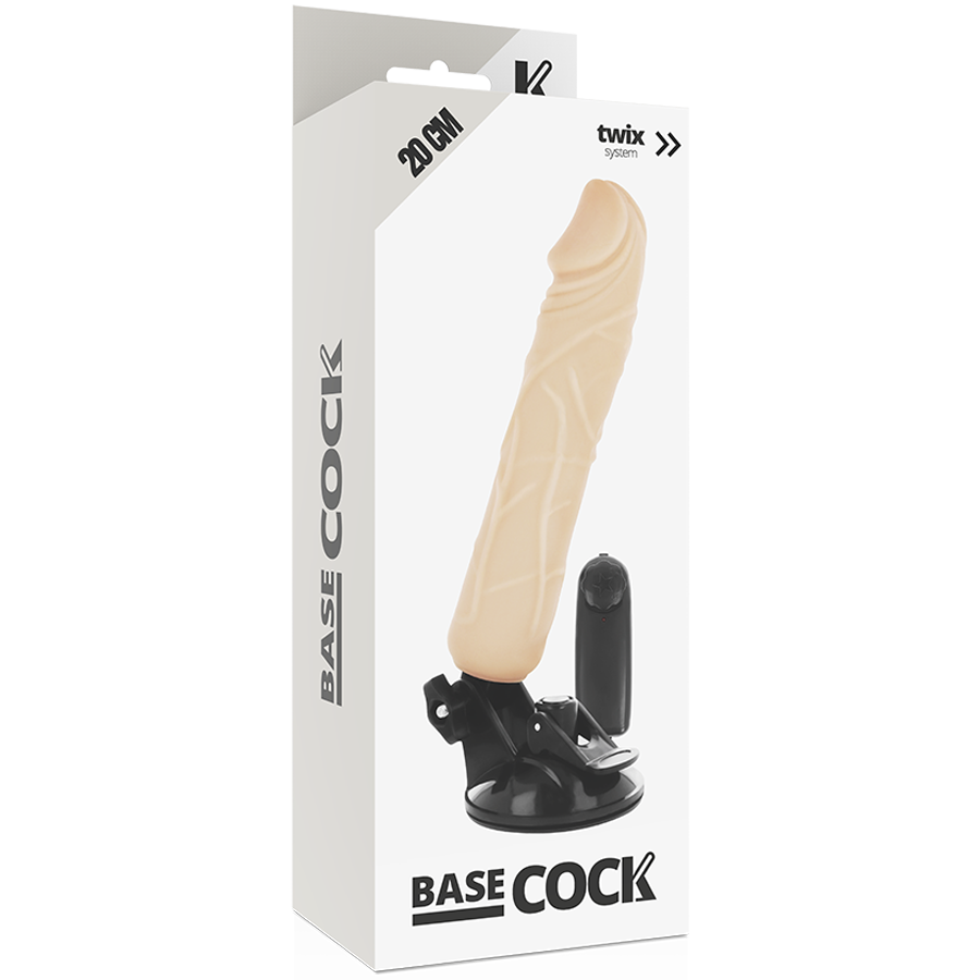 BASECOCK - REALISTIC VIBRATOR NATURAL REMOTE CONTROL 20 CM -OR- 4 CM