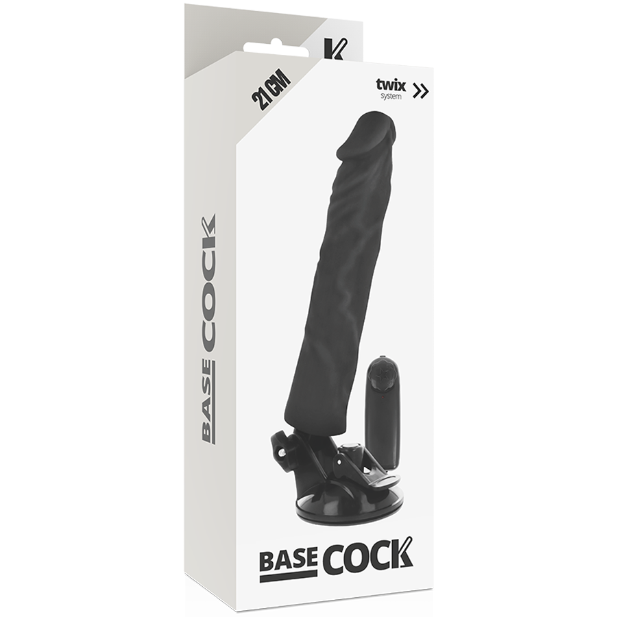 BASECOCK - VIBRADOR REALISTA NATURAL COM CONTROLE REMOTO 21 CM -OU- 4 CM