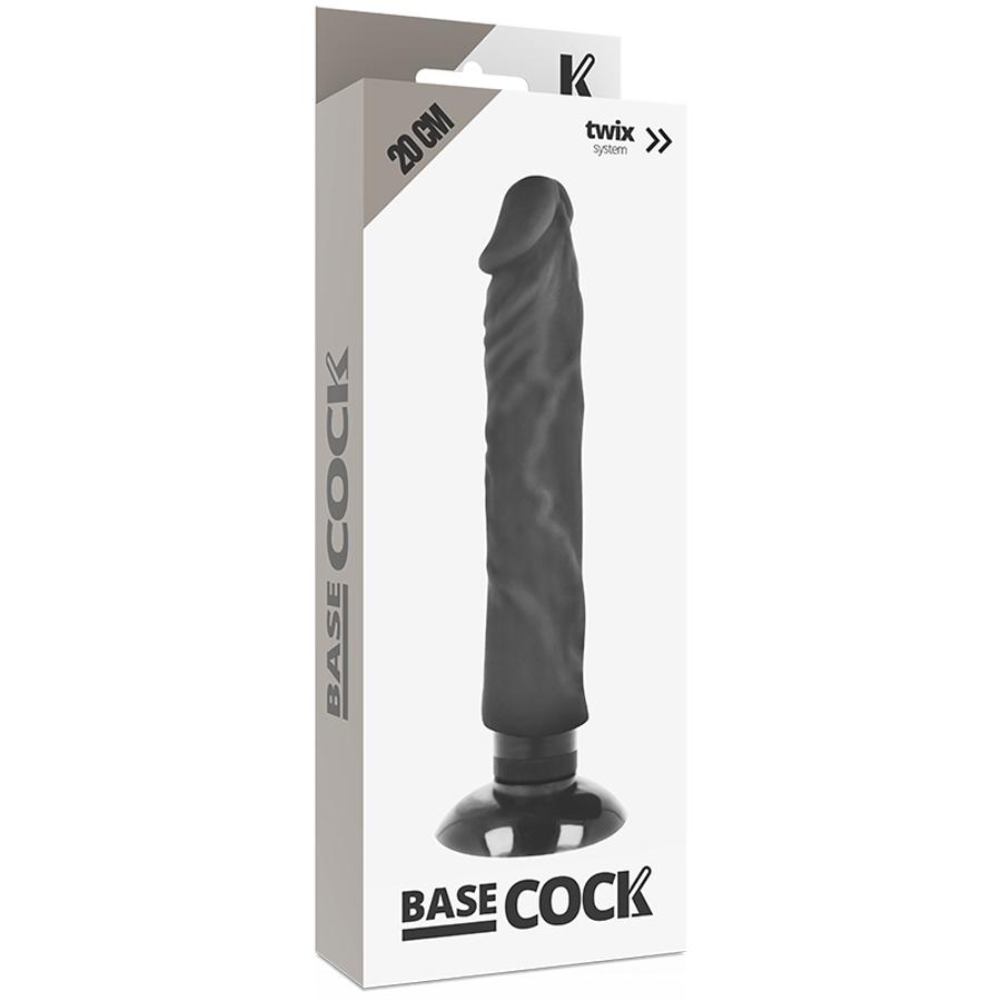 BASECOCK - VIBRADOR REALISTA 2-1 NATURAL 20 CM -OU- 4 CM