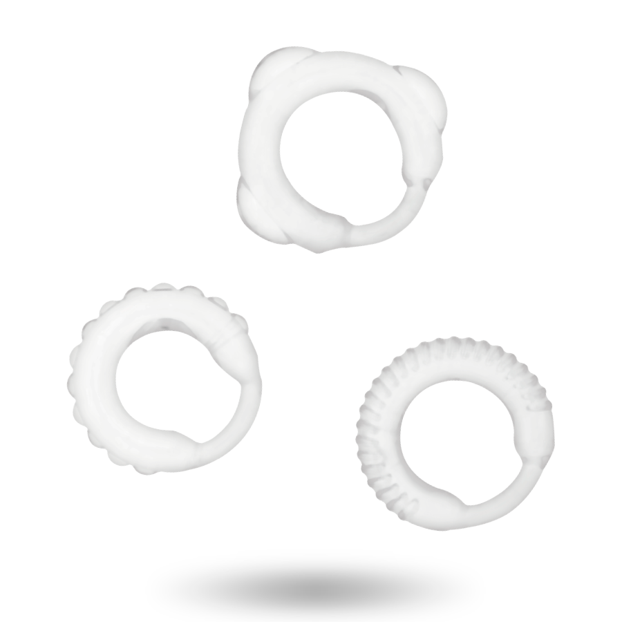 ADDICTED TOYS - SET 3 CLEAR PENIS RINGS