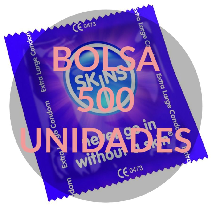 SKINS - SACO DE PRESERVATIVOS XXL 500 UNIDADES