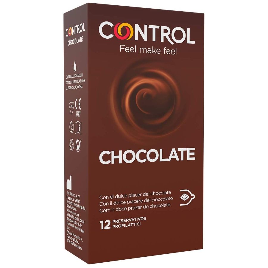 CONTROL - PRESERVATIVOS DE CHOCOLATE 12 UNIDADES