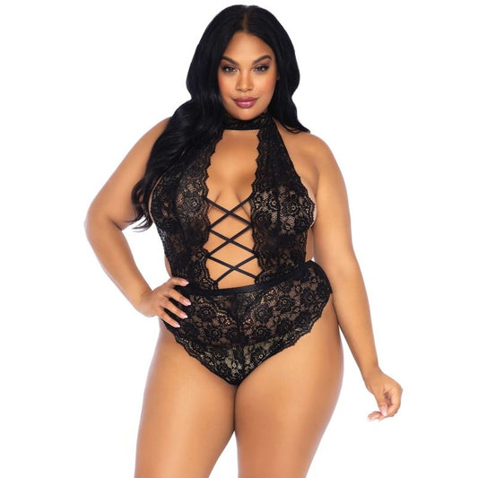 LEG AVENUE - PLUS SIZE ABERTURA FRONTAL TEDDY