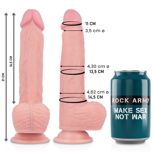 ROCKARMY - DILDO DE SILICONE LÍQUIDO PREMIUM SPITFIRE 21 CM -OU- 4,62 CM