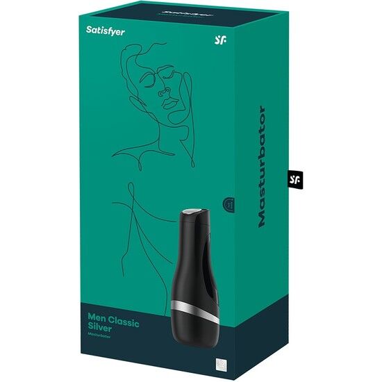 SATISFYER - MASTURBADOR MASCULINO CLÁSSICO PRATA