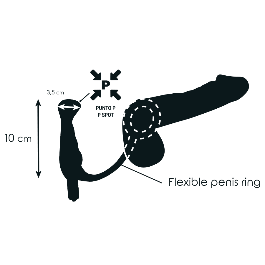 ADDICTED TOYS - VIBRADOR DE PRÓSTATA PRETO 10 CM