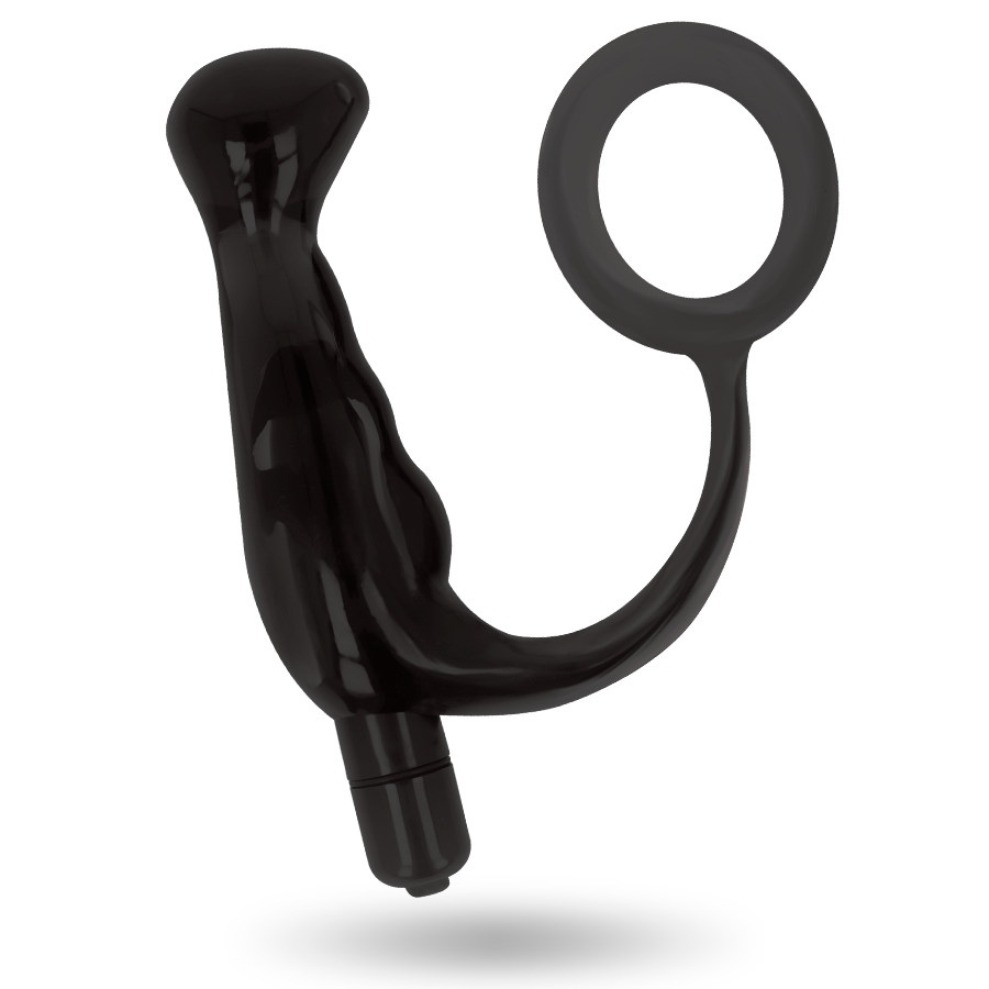 ADDICTED TOYS - VIBRADOR DE PRÓSTATA PRETO 10 CM