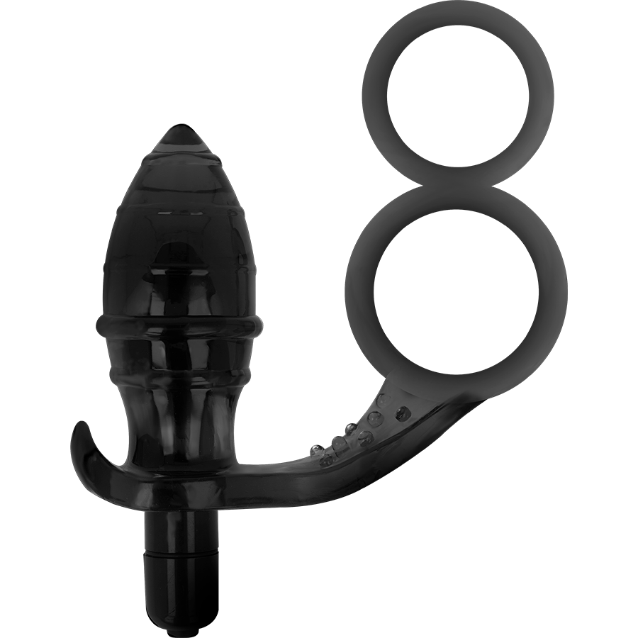 ADDICTED TOYS - PLUG ANAL COM ANEL PRETO DUPLO