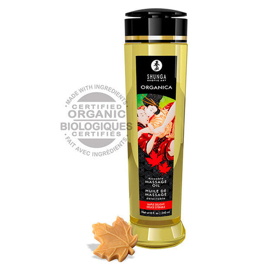 SHUNGA - ÓLEO DE MASSAGEM ORGÂNICO DELICIOSO DE ÁCIDO 240 ML